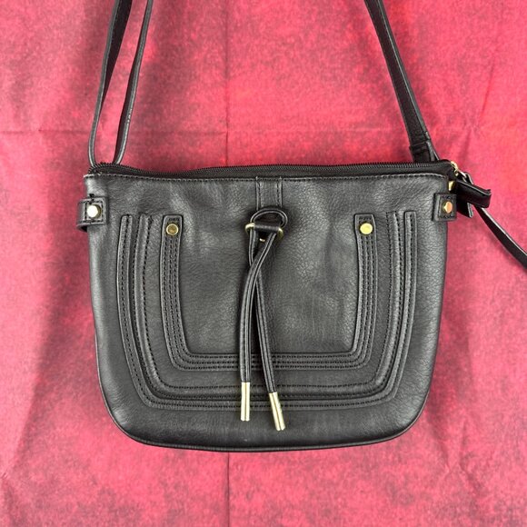A.N.A NEW APROACH WOMEN SHOULDER SMALL BAG WITH ADJUSTABLE STRAP, BLACK - Picture 2 of 12